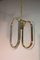 Vintage Italian Gilded Metal Ceiling Light 2