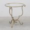 French Gilded Iron Side Table, Imagen 3