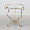 French Gilded Iron Side Table, Image 1