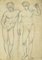 Figures, Original Pencil Drawing, 20th Century, Image 1