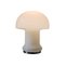 Lampada da tavolo a forma di fungo in vetro bianco di Enrico Tronconi, anni '60, Immagine 2
