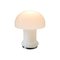 Lampada da tavolo a forma di fungo in vetro bianco di Enrico Tronconi, anni '60, Immagine 1