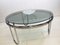 Vintage Italian Smoked Glass Round Coffee Table with Chromed Base, 1970s 6