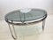 Vintage Italian Smoked Glass Round Coffee Table with Chromed Base, 1970s, Image 6