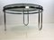 Vintage Italian Smoked Glass Round Coffee Table with Chromed Base, 1970s 14