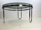 Vintage Italian Smoked Glass Round Coffee Table with Chromed Base, 1970s, Image 14