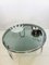 Vintage Italian Smoked Glass Round Coffee Table with Chromed Base, 1970s 7
