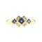 Gold Ring with Diamonds and Sapphires, 2000s 1