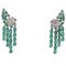 Vintage Gold Earrings with Diamonds and Emeralds, Image 1