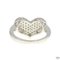 Heart Ring with White Gold and Diamonds, 2000s, Image 3