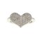 Heart Ring with White Gold and Diamonds, 2000s, Image 1