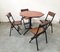 Mid-Century Hexagonal Rosewood Dining Table with Black Iron Structure, Image 6