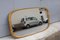 Specchio rettangolare in legno intagliato e specchio dorato di Osvaldo Borsani per Atelier Borsani Varedo, anni '50, Immagine 8