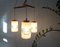 Lampada da soffitto in teak e vetro, anni '60, Immagine 2