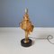 Lampe de Bureau Coquillage Hollywood Regency en Laiton, 1970s 6