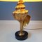 Hollywood Regency Messing Shell Tischlampe, 1970er 2