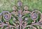 Wrought Iron Pediment with Floral Decor 10