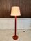 Danish Solid Teak Wood Floor Lamp with Wild Silk Lampshade, 1960s 19