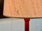 Lámpara de pie danesa de madera maciza de teca con pantalla de seda silvestre, años 60, Imagen 2