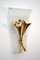 Italian Curved Glass and Brass Sconces, 1950s, Set of 3, Image 6