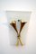 Italian Curved Glass and Brass Sconces, 1950s, Set of 3, Image 9