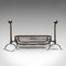 Large Antique English Wrought Iron Fireplace with Fire Basket & Andirons, Image 1