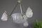 Art Deco Frosted Glass and Bronze Six-Light Chandelier from Verrerie D'Art Degué, 1920s 27