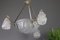 Art Deco Frosted Glass and Bronze Six-Light Chandelier from Verrerie D'Art Degué, 1920s, Image 27