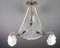 Art Deco Frosted Glass and Bronze Six-Light Chandelier from Verrerie D'Art Degué, 1920s 29