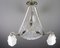 Art Deco Frosted Glass and Bronze Six-Light Chandelier from Verrerie D'Art Degué, 1920s, Image 29