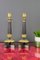 French Empire Style Bronze and Brass Candlesticks on Tripod Base, Set of 2 7