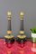 French Empire Style Bronze and Brass Candlesticks on Tripod Base, Set of 2, Image 6