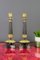 French Empire Style Bronze and Brass Candlesticks on Tripod Base, Set of 2 24