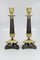 French Empire Style Bronze and Brass Candlesticks on Tripod Base, Set of 2 22