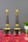 French Empire Style Bronze and Brass Candlesticks on Tripod Base, Set of 2 5