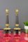 French Empire Style Bronze and Brass Candlesticks on Tripod Base, Set of 2, Image 5