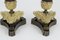 French Empire Style Bronze and Brass Candlesticks on Tripod Base, Set of 2, Image 13