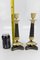 French Empire Style Bronze and Brass Candlesticks on Tripod Base, Set of 2 18