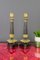 French Empire Style Bronze and Brass Candlesticks on Tripod Base, Set of 2, Image 2