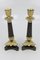 French Empire Style Bronze and Brass Candlesticks on Tripod Base, Set of 2 21