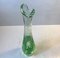 Green Duckling Glass Vase with Air Bubbles by Per Lütken for Holmegaard, 1950s 1