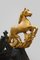 Trineo antiguo pintado a mano con caballo dorado, Imagen 9