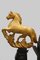 Slitta antica dipinta a mano con cavallo dorato, Immagine 19