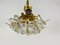 Golden Gilded Brass and Crystal Glass Chandelier from Palwa, Germany, 1960s 3