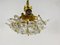 Golden Gilded Brass and Crystal Glass Chandelier from Palwa, Germany, 1960s, Image 3