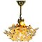 Golden Gilded Brass and Crystal Glass Chandelier from Palwa, Germany, 1960s 1