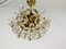 Golden Gilded Brass and Crystal Glass Chandelier from Palwa, Germany, 1960s 6