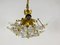 Golden Gilded Brass and Crystal Glass Chandelier from Palwa, Germany, 1960s, Image 2