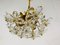 Golden Gilded Brass and Crystal Glass Chandelier from Palwa, Germany, 1960s, Image 8