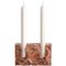 Red Travertine Sculpted Candleholder by Sanna Völker 1